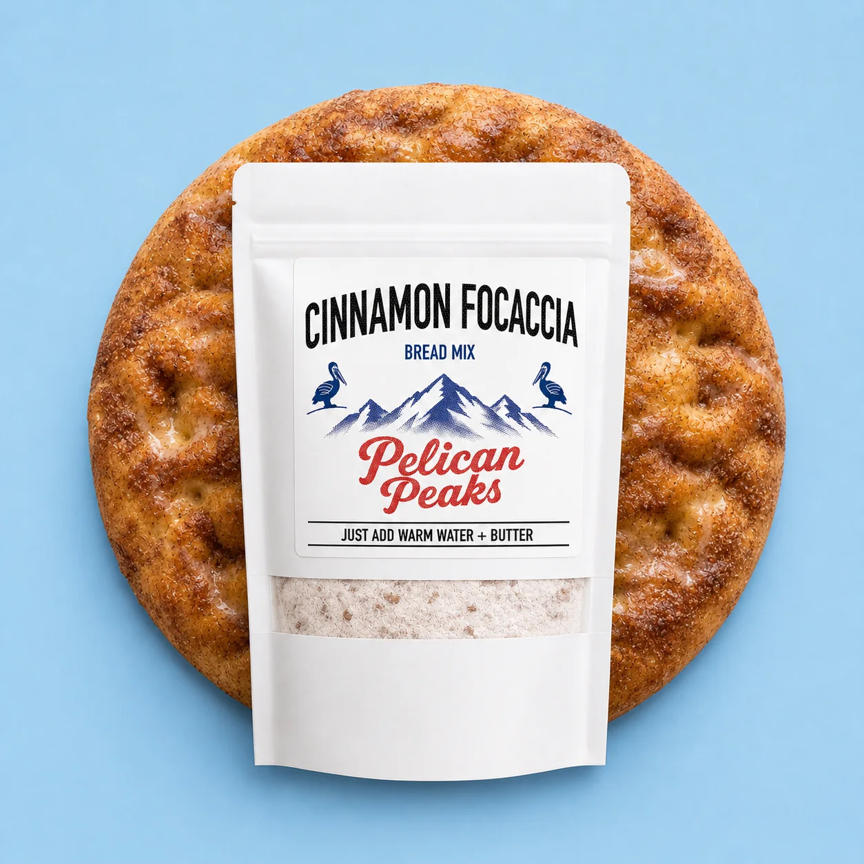Cinnamon Focaccia Bread Mix with sweet cinnamon focaccia