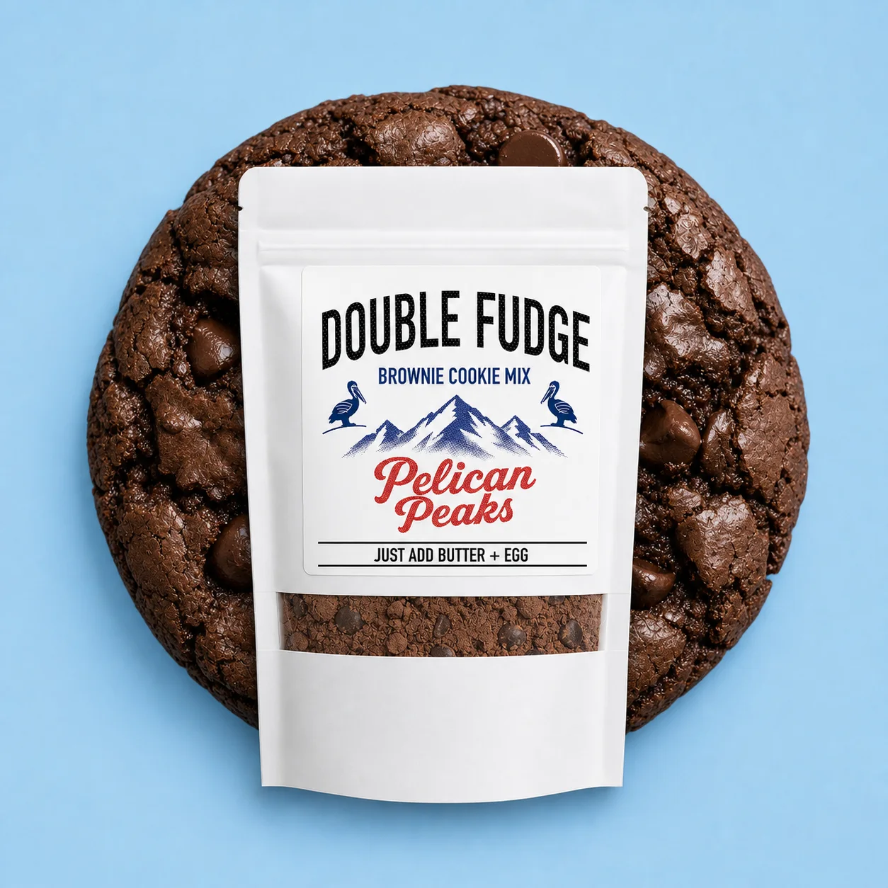Double Fudge Brownie Cookie Mix with chocolate cookies